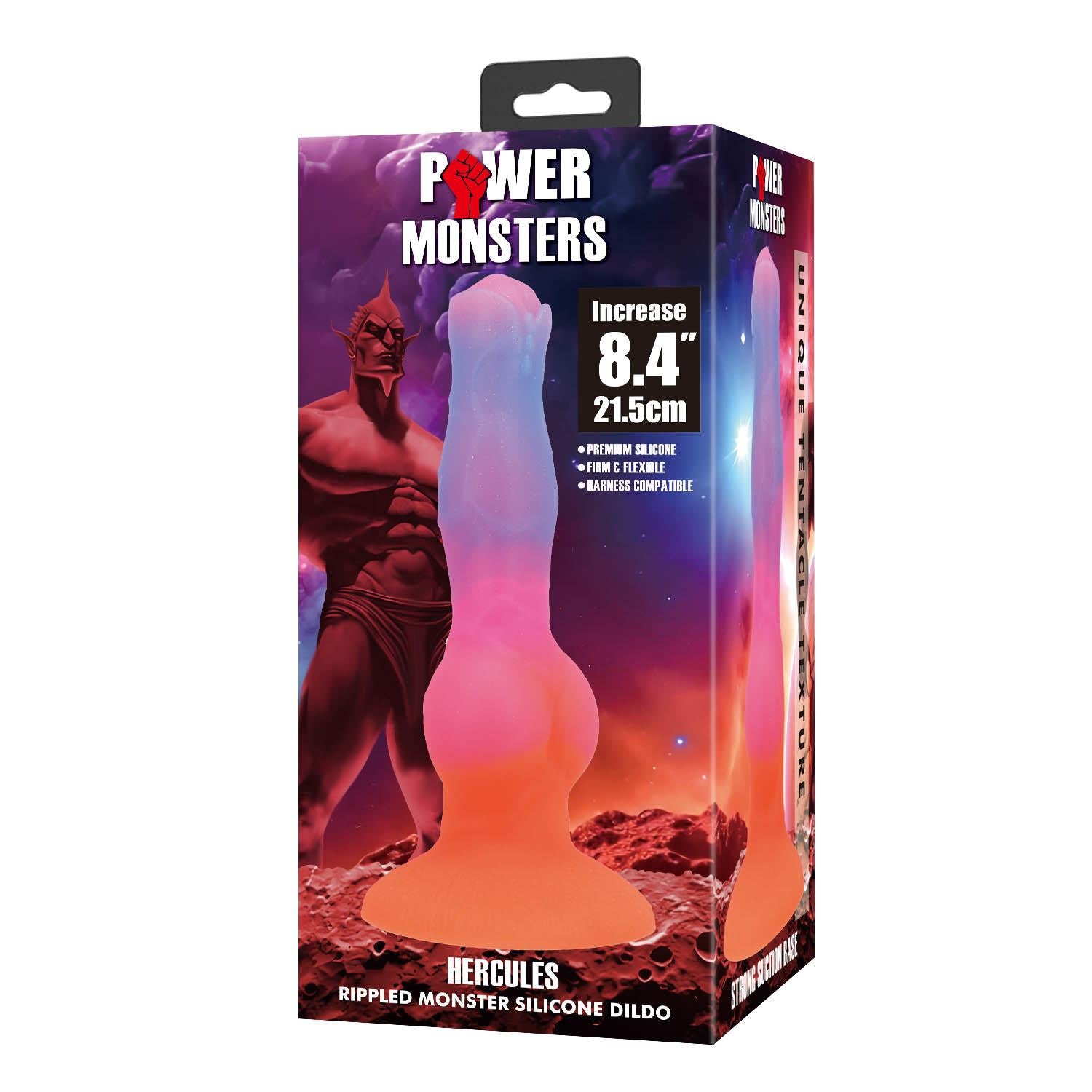 Dildo ondulat din silicon Power Monsters Hercules 21.5 cm