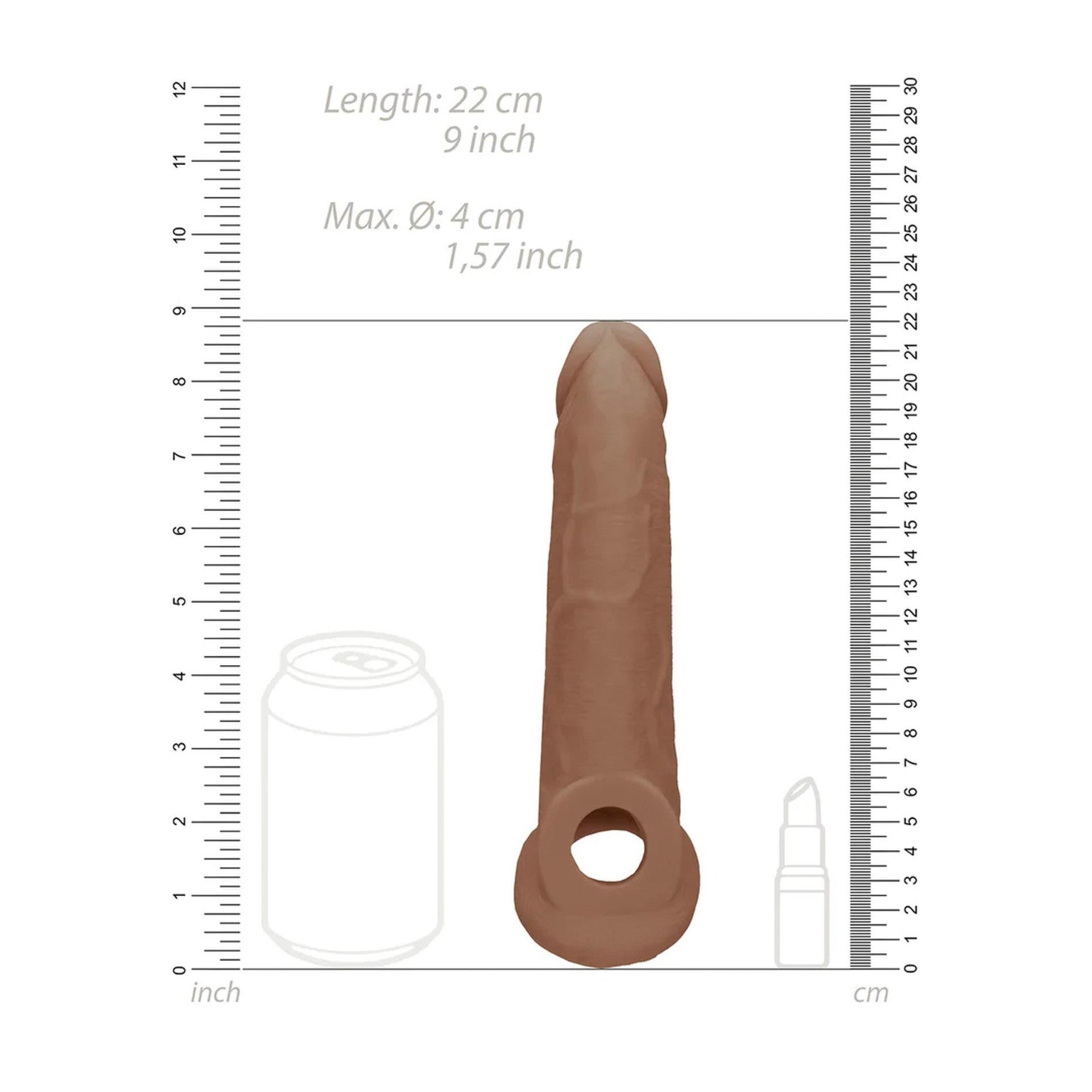 Extensor de penis RealRock TPE super realist 20 cm