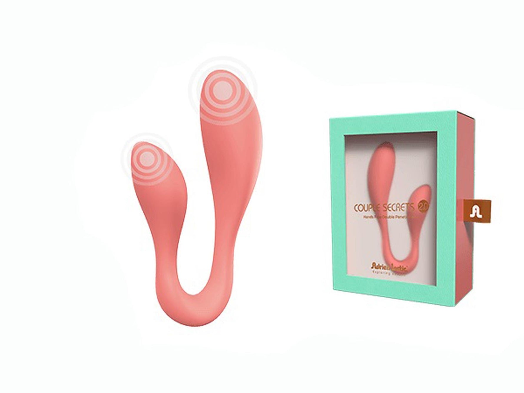 Vibrator dublu Adrien Lastic's Couple Secrets II cu aplicație USB