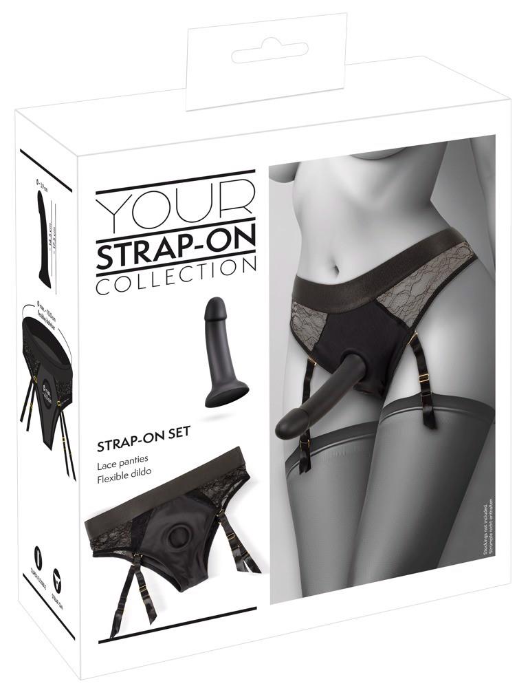 Chiloți cu strap-on și dildo You2Toys din silicon 17,5 cm