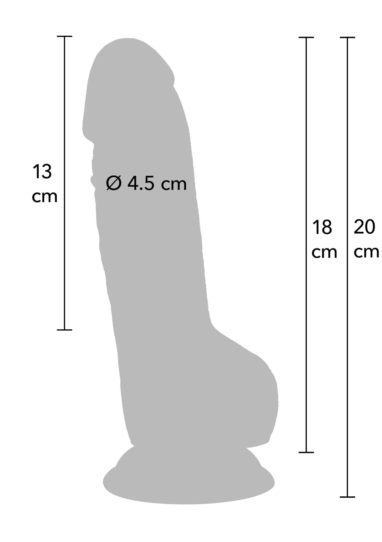 Dildo realist din PVC 18 cm