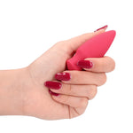 Vibrator Loveline din silicon cu con roșu, 7,7 cm
