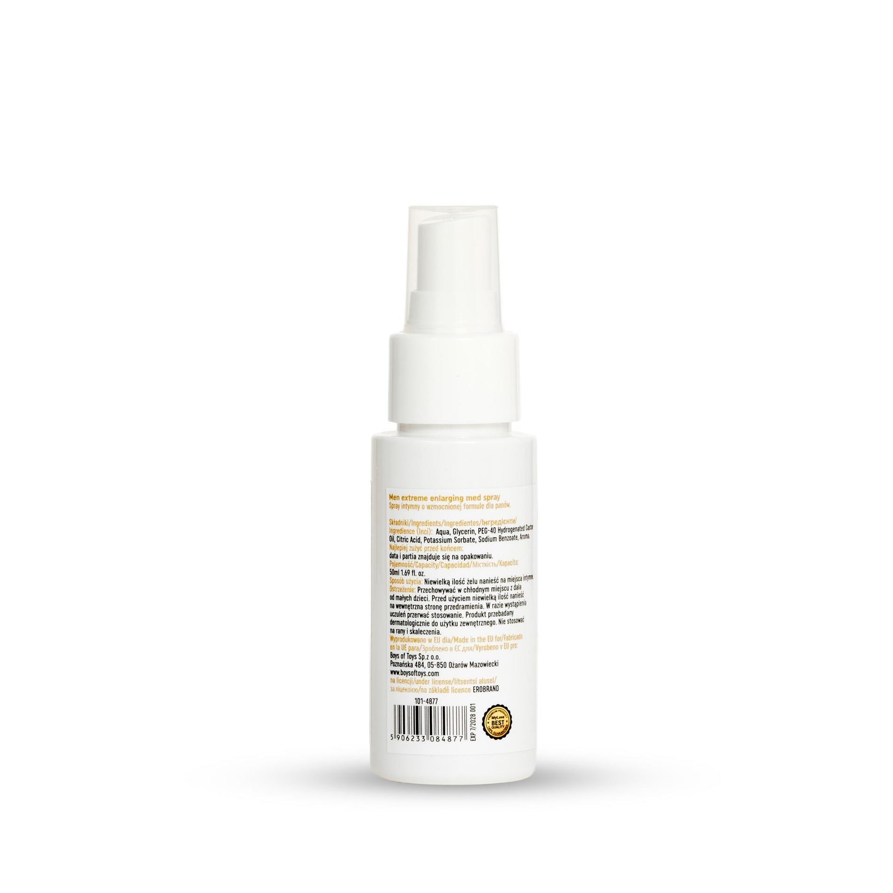 Spray de mărire extremă MyLove Man cu nucă de cocos 50 ml