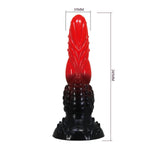 Dildo ondulat din silicon Power Monsters Fire Dragon 24,5 cm