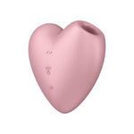 Stimulator Clitoridian Satisfyer Cutie Heart, Silicon Roșu Aprins, USB