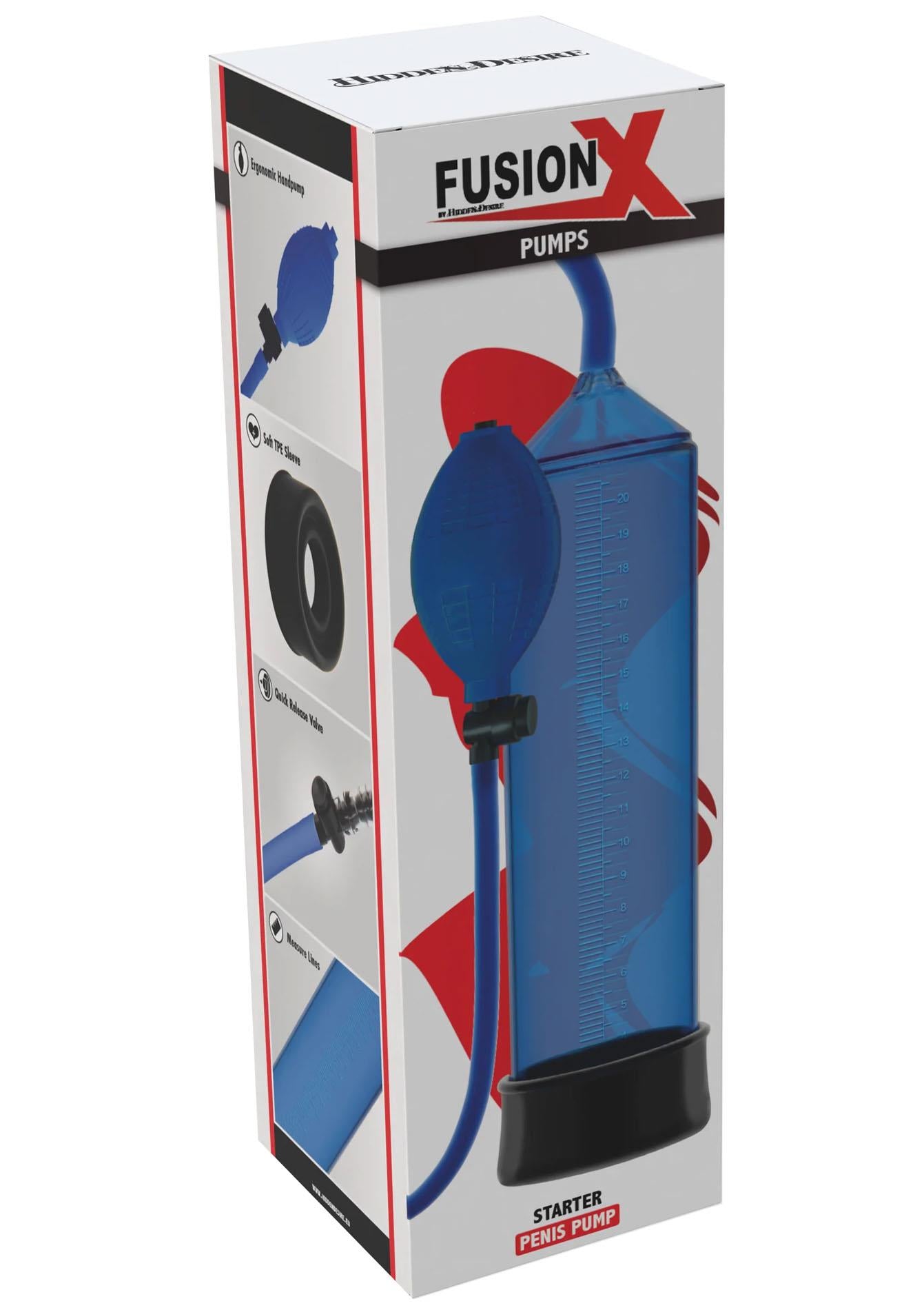 Pompă de penis Starter Fusion X Blue Hidden Desire