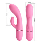 Vibrator Pretty Love Marski din silicon, model iepure, cu 10 funcții