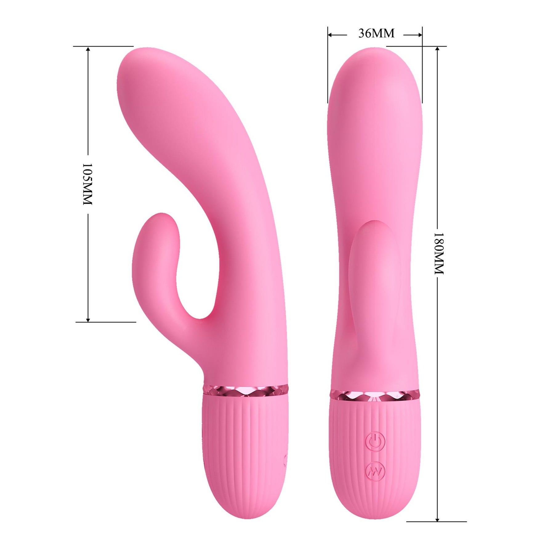Vibrator Pretty Love Marski din silicon, model iepure, cu 10 funcții