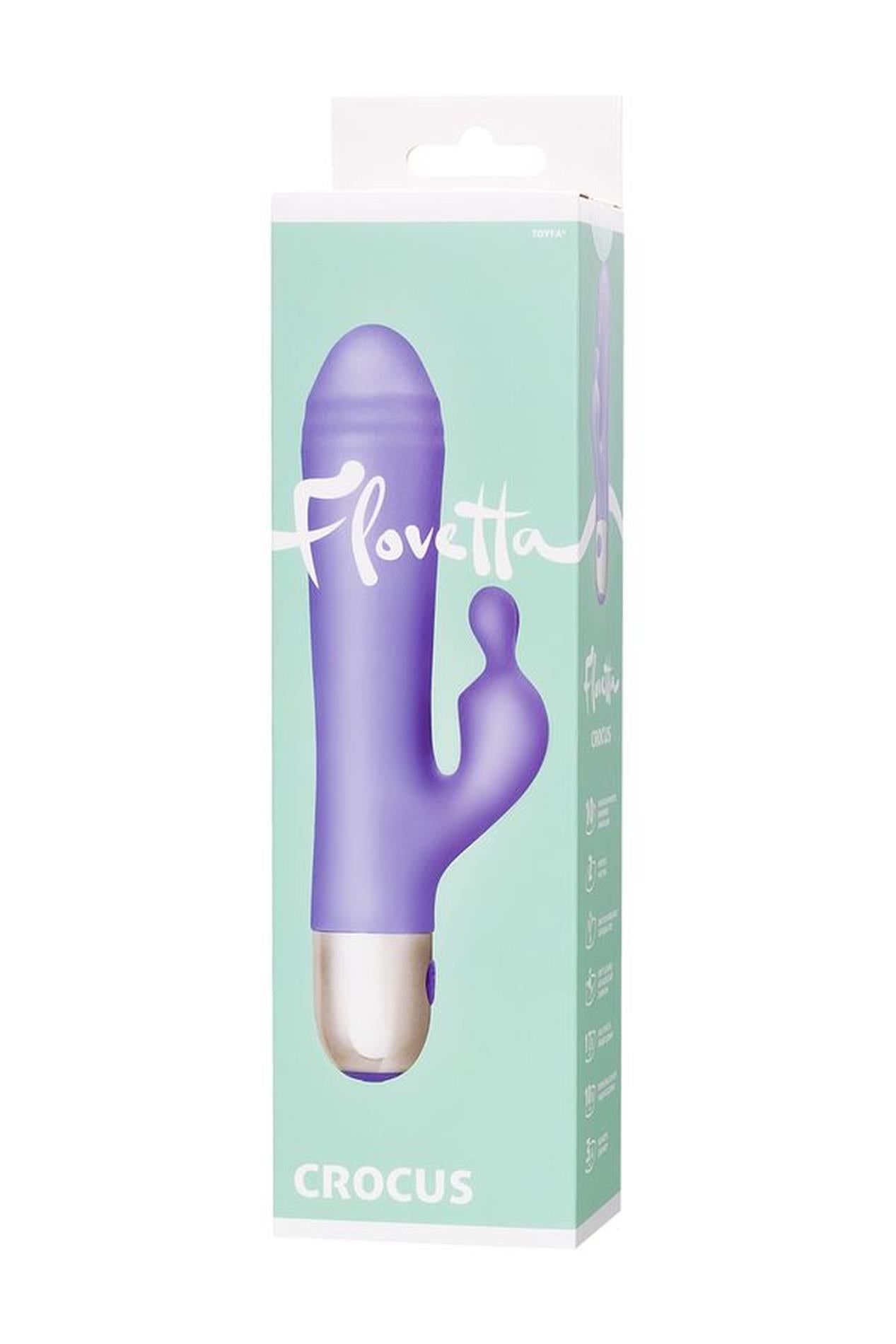 Vibrator Flovetta Crocus iepure din silicon violet 17,5 cm USB