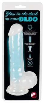 Dildo You2Toys din silicon, care strălucește în întuneric, 20,5 cm