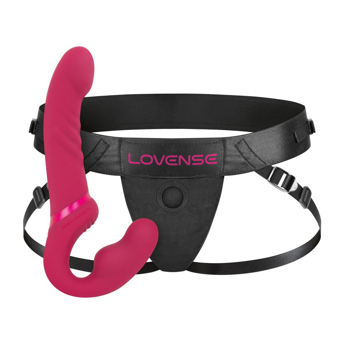Vibrator dublu fără bretele Lovense Lapis din silicon, impermeabil, USB