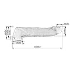 Pretty Love Extensor modular transparent pentru penis 26 cm