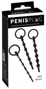 Set de 3 dopuri de penis din silicon Penisplug 16 cm