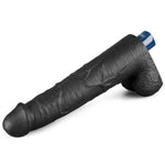 Dildo vibrant realist Lovetoy TPE negru 27cm reîncărcabil