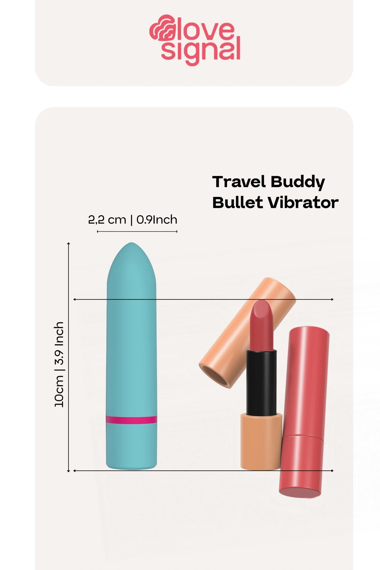 Vibrator tip glonț Travel Buddy Dream Toys 10 cm USB