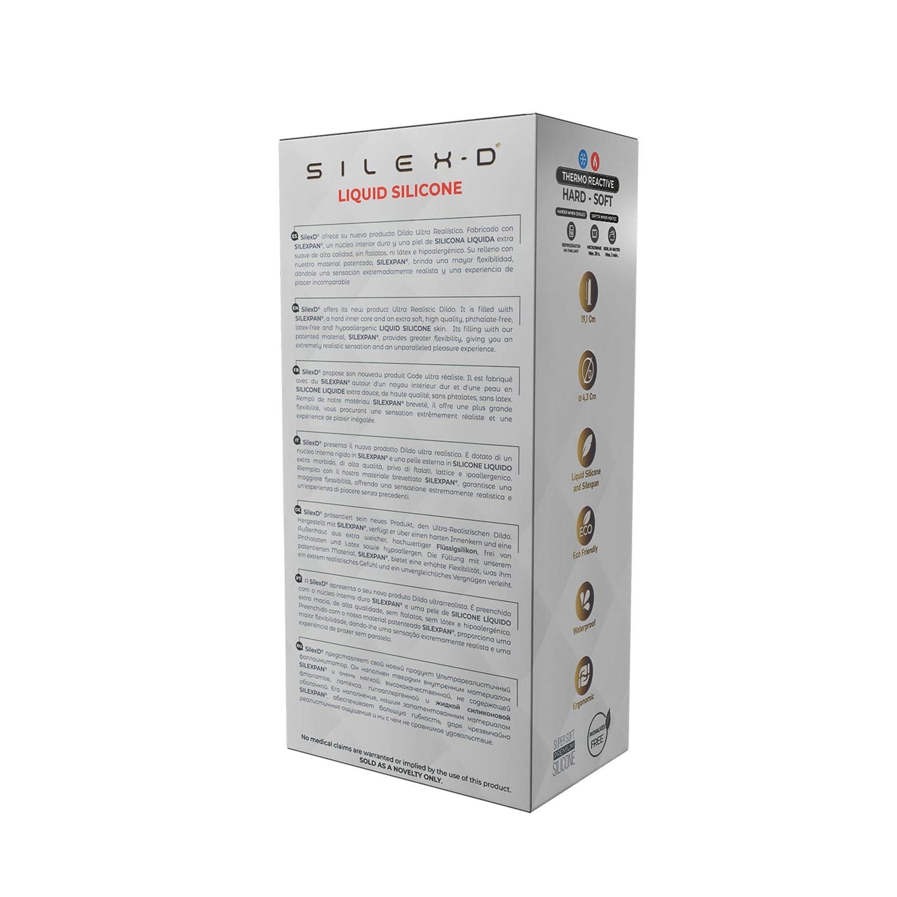 Dildo realist din silicon lichid Silexd cu ventuză 20 cm