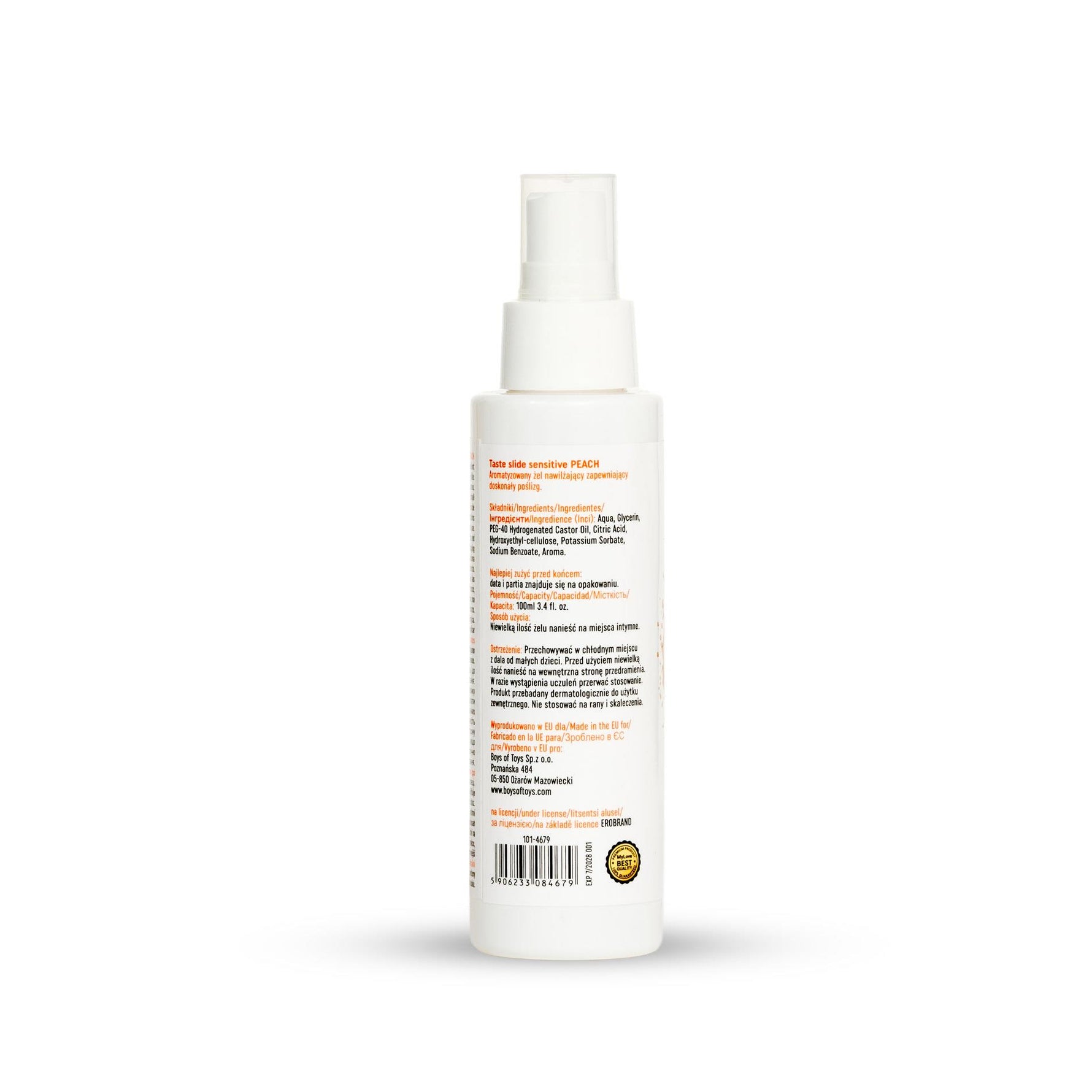 Gel intim MyLove Sensitive cu aromă de piersică 100 ml