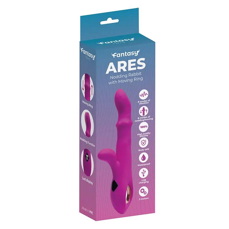 Vibrator Ares Fantasy Silicon USB pentru Punct G 23cm
