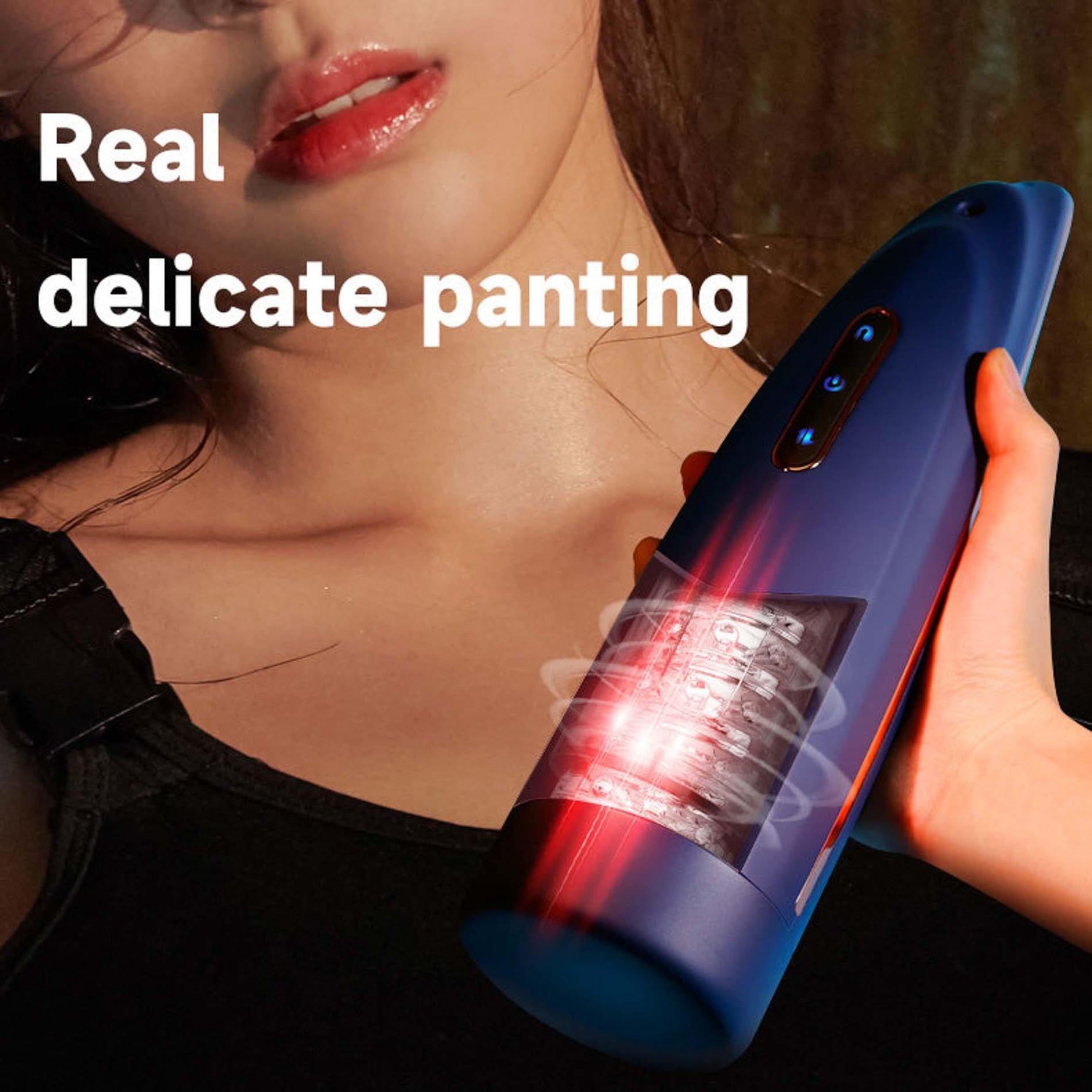 Masturbator masculin Lovesecret Premium Pro 2, 33 cm, rotativ, USB, impermeabil