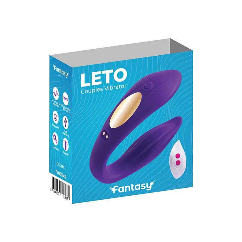 Vibrator Leto Fantasy din silicon cu telecomandă USB 8 cm