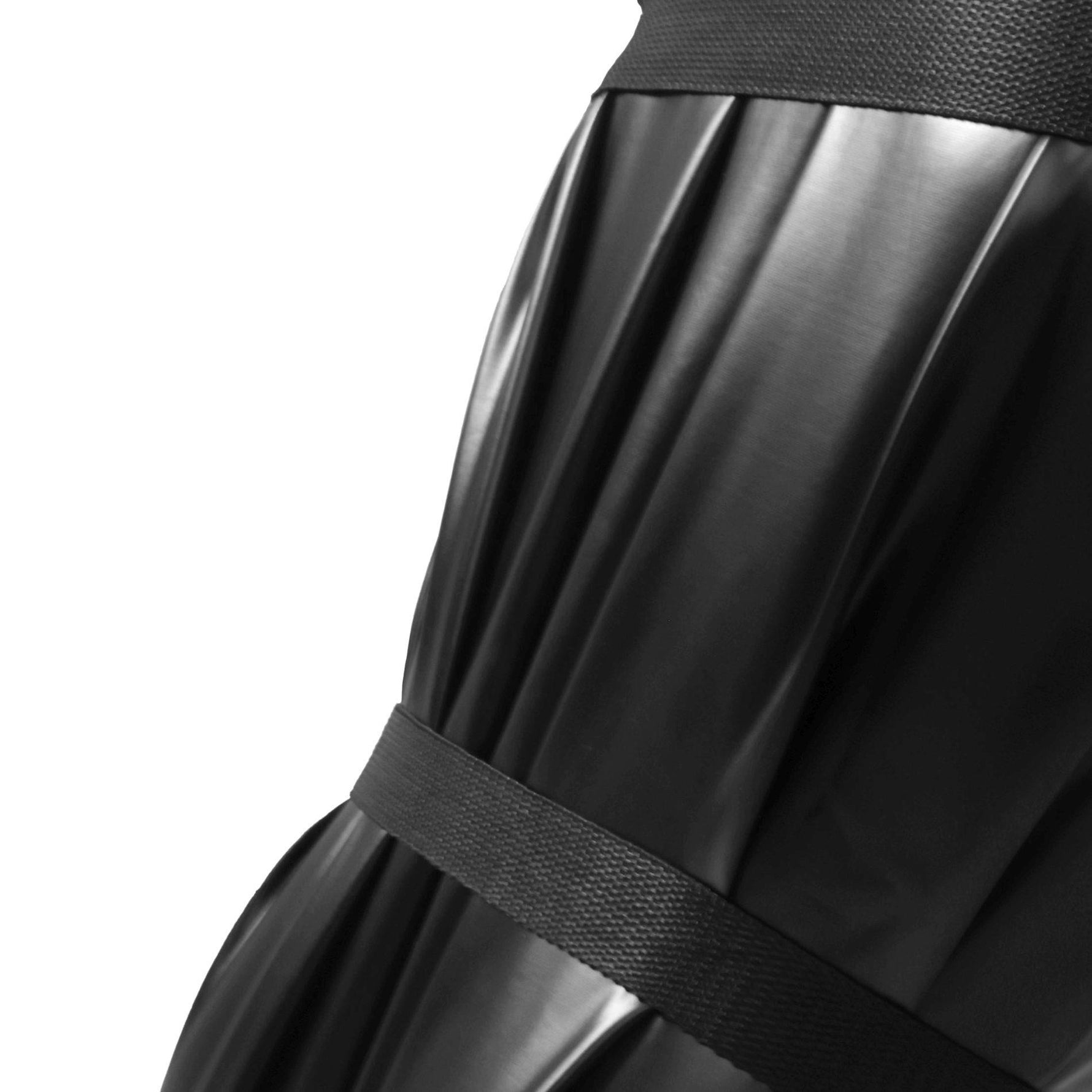 Au! Sac de cadavre BDSM negru cu curele de nailon
