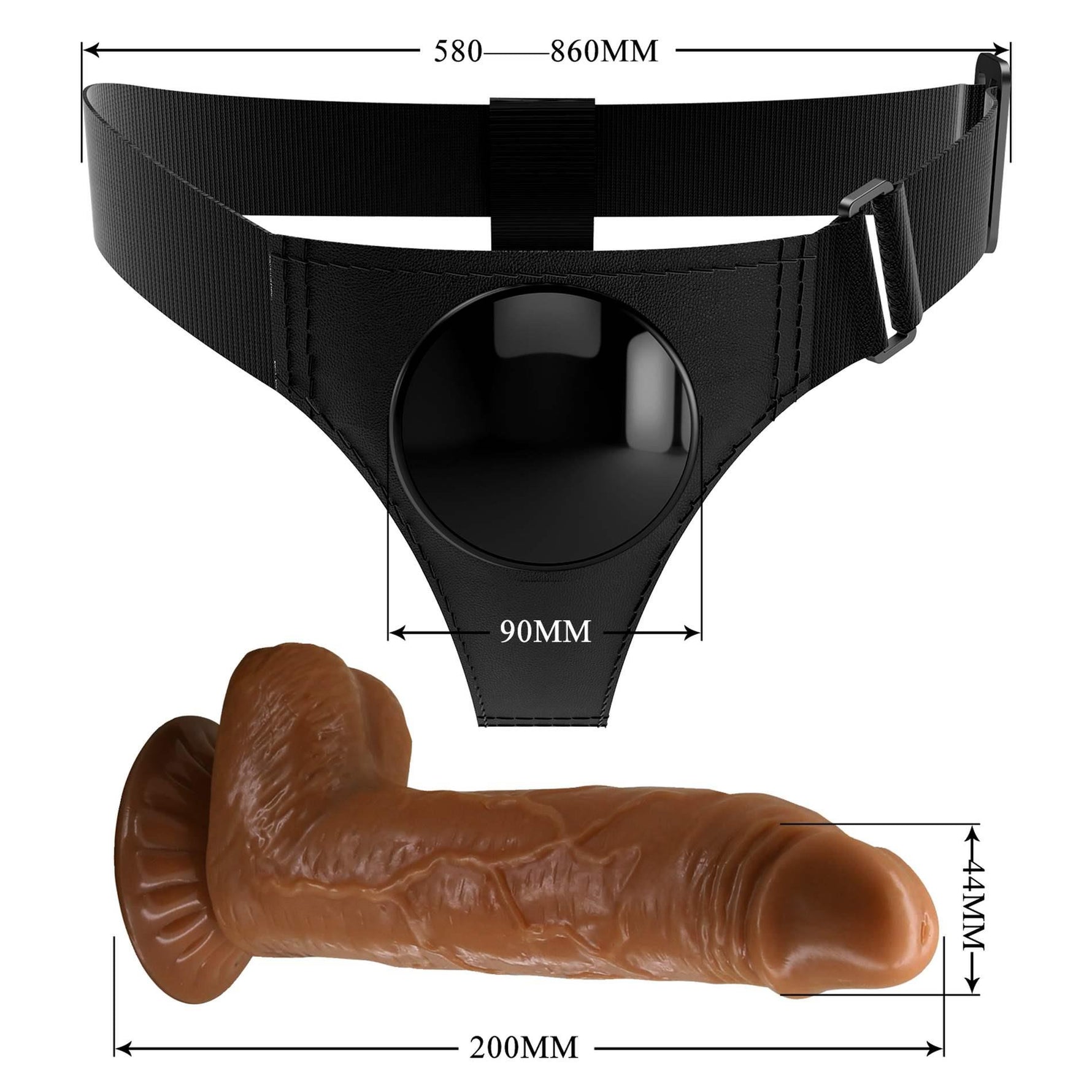 Curea de dans cu dildo Pretty Love Michael de 7 inch