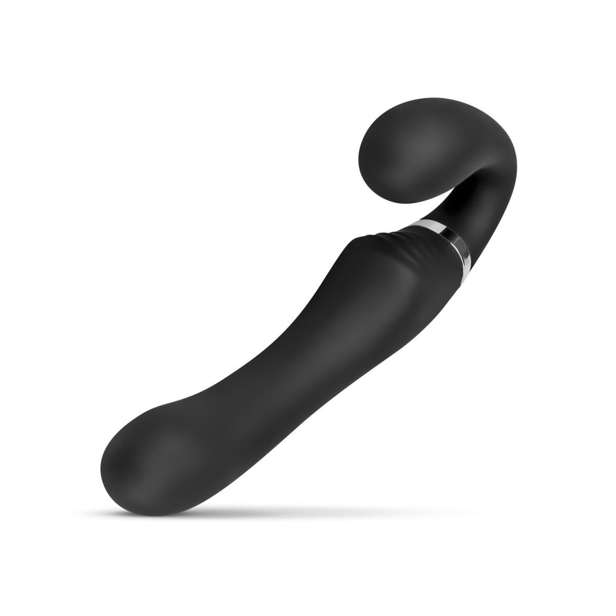 Strânge-on autoportant fără piese Avery USB vibrator 22 cm negru