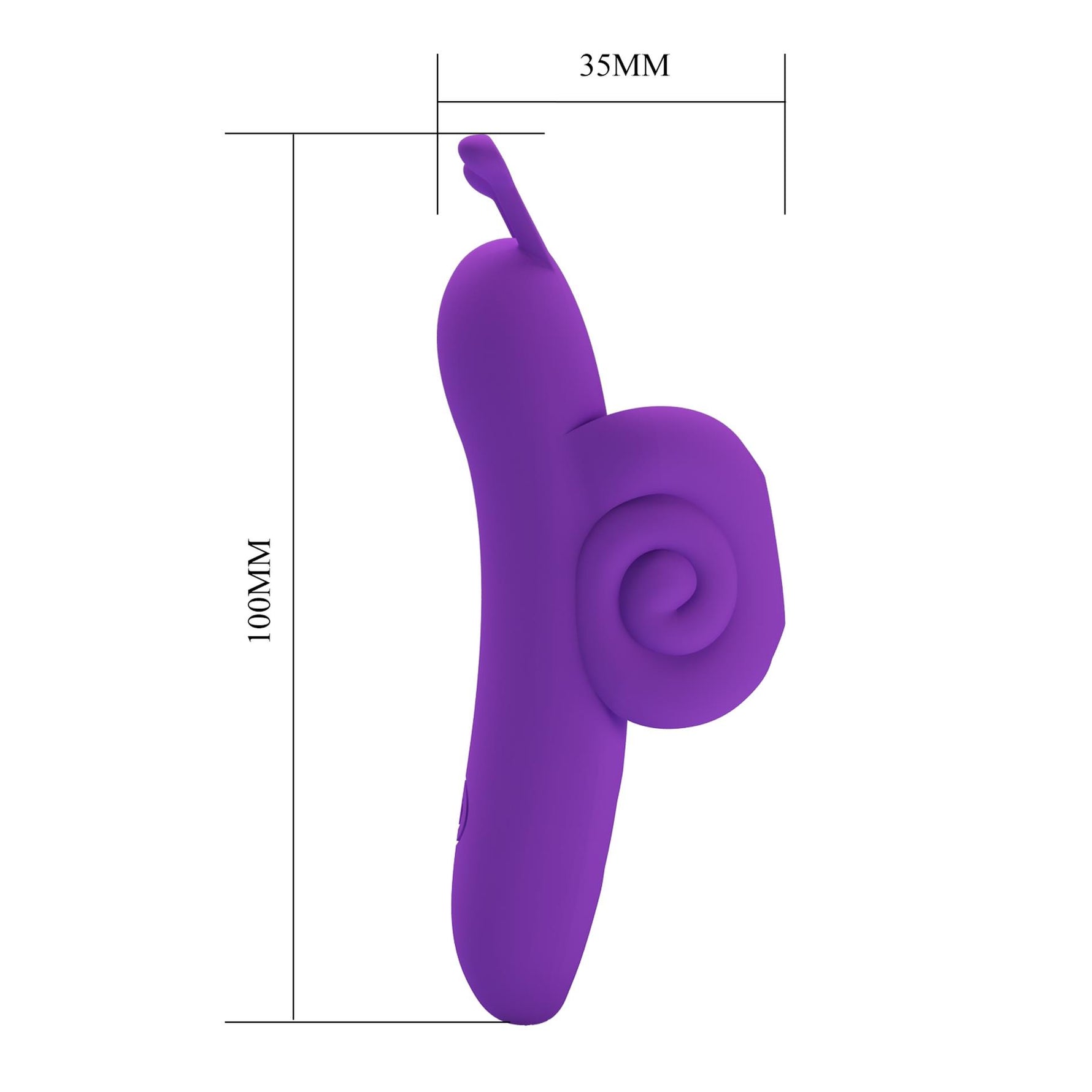 Vibrator deget Pretty Love Snail USB din silicon, 10 funcții