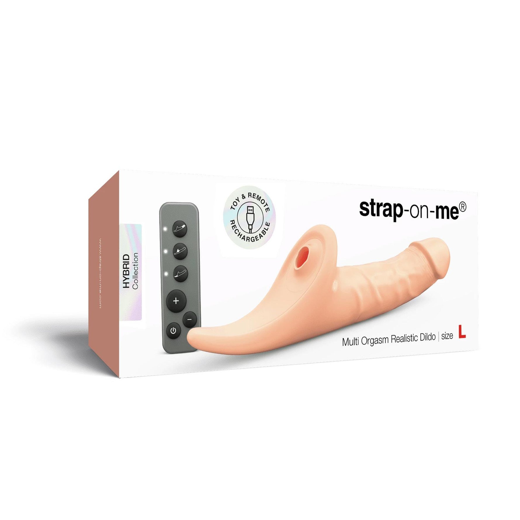 Dildo realist cu strap on me, de dimensiuni mari, cu telecomandă