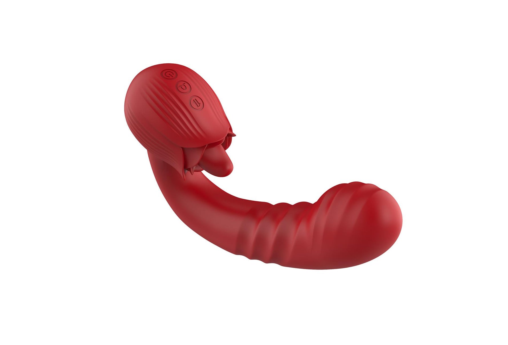 Vibrator drăguț USB pentru punctul G, seria B, cu aspect de trandafir, pentru lingerea limbii