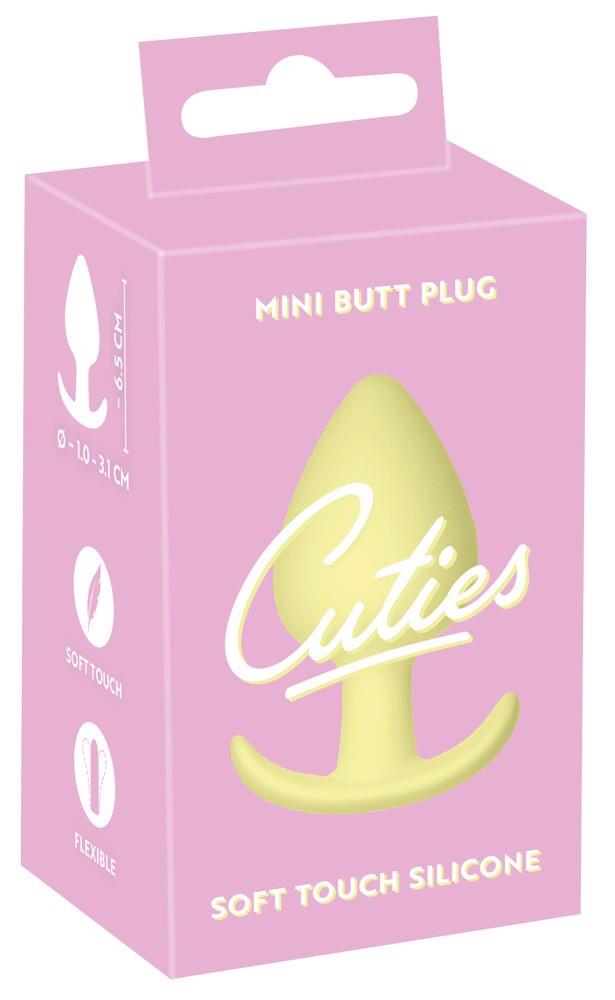 Plug anal Cuties din silicon galben 6,5 cm