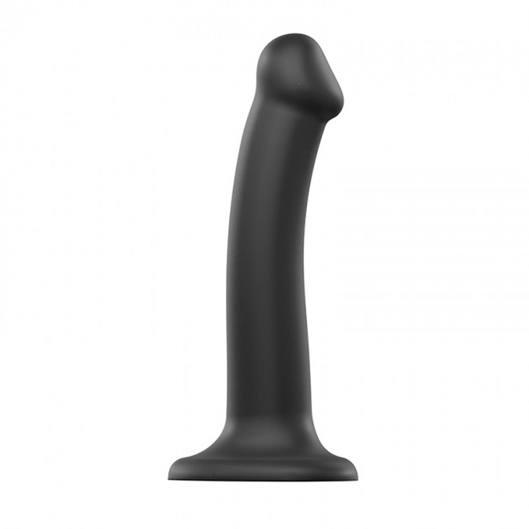 Dildo flexibil din silicon, curea de prindere, negru, M