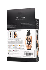 Body lucios Stacy cu aspect ud, negru, mărime S