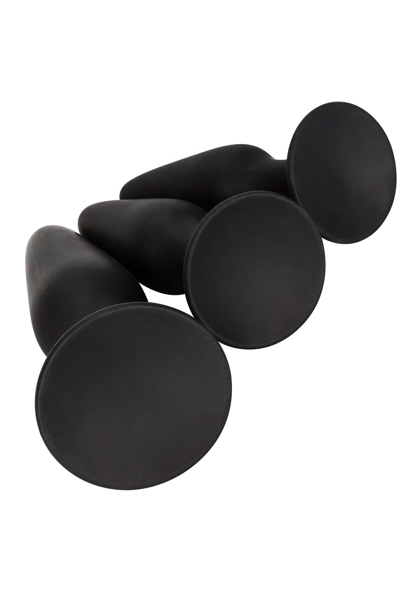 Set de dopuri anale Colt din silicon negru