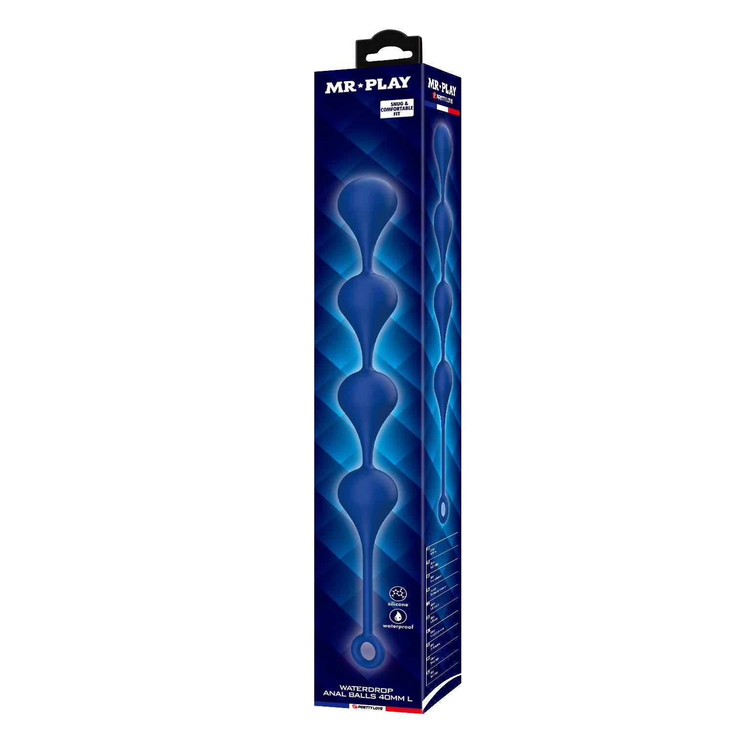 Mr Play Waterdrop Perle Anale din Silicon Impermeabile 43 cm