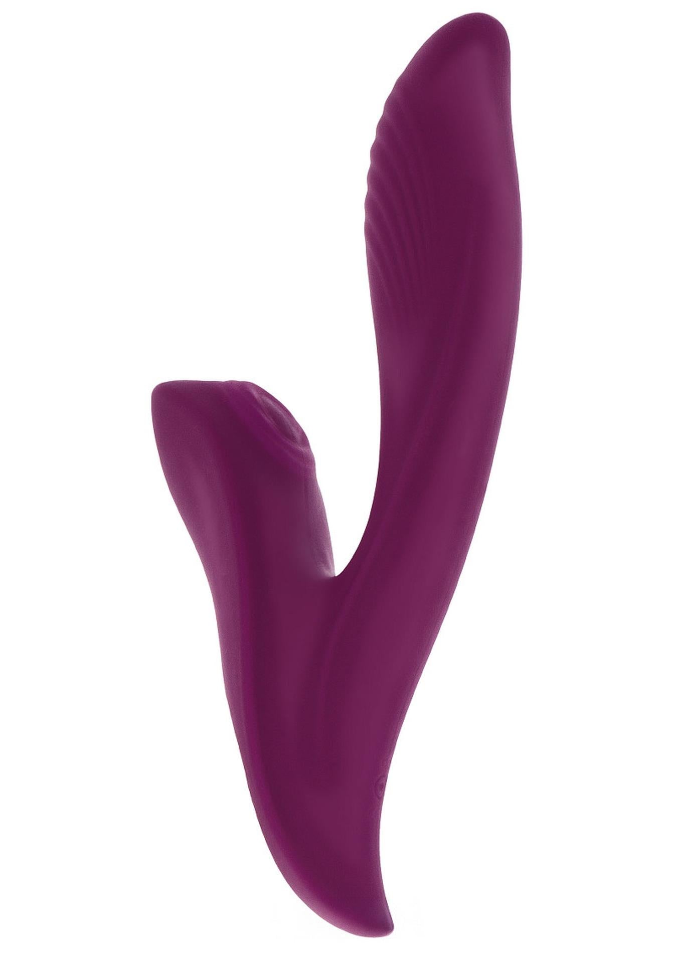 Vibrator Athena Tapping Sensation din silicon, violet, USB, 20,5 cm