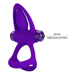 Inel vibrant din silicon Pretty Love cu 10 funcții