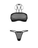 Set lenjerie intimă Obsessive Orinelle din plasă transparentă S/M