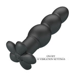 Plug anal vibrant din silicon negru Pretty Love Jadier