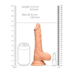 Dildo realist RealRock cu testicule 21,5 cm