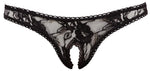 Cottelli LINGERIE tanga cu deschidere între picioare negru M