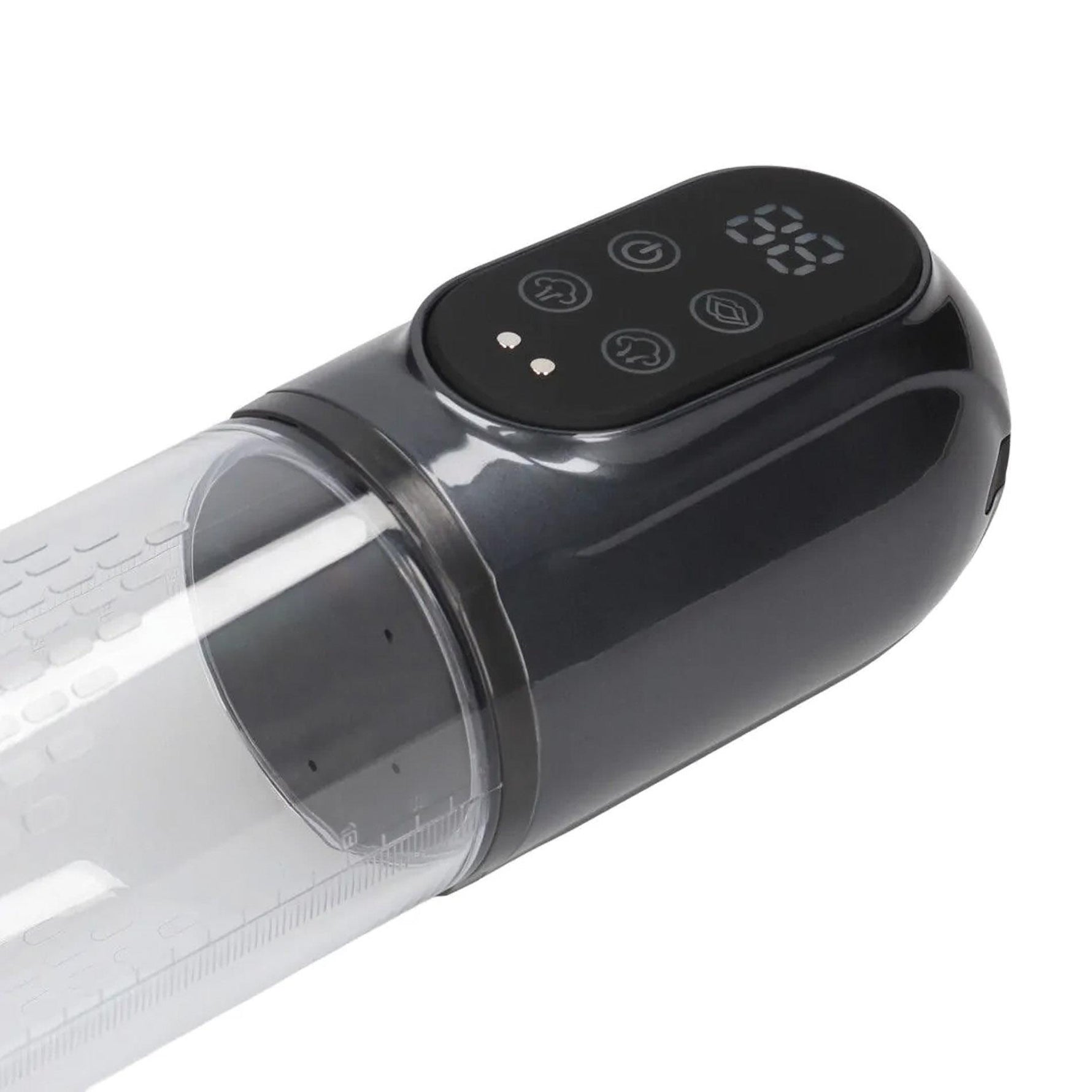 Pompă automată de penis impermeabilă și masturbator Gun Metal