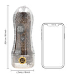 Masturbator texturat RealRock TPE Negru 21 cm