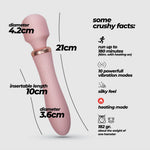 Aparat de masaj vibrant Crushious Jinx cu încălzire 21 cm