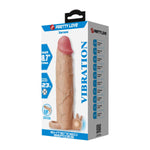 Pretty Love Xerxes Extensor vibrant pentru penis, culoarea pielii, 22 cm