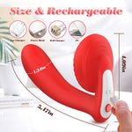 Vibrator din silicon pentru lins, încălzit, cu 10 moduri, aplicație, seria B Fox