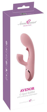 Vibrator USB Beau Coeur Avenor G Spot din silicon, cu formă de iepuraș, 23 cm