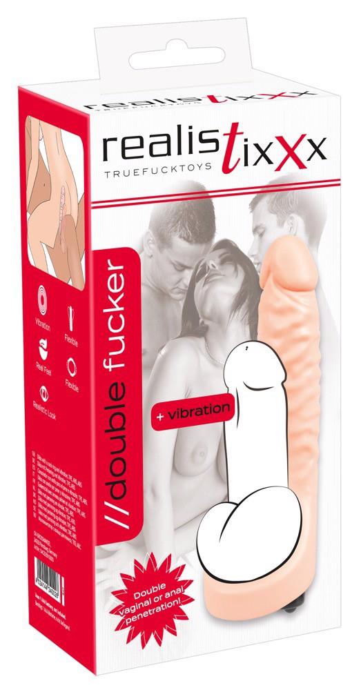 Inel vibrant Realistixxx Double Fucker 18 cm