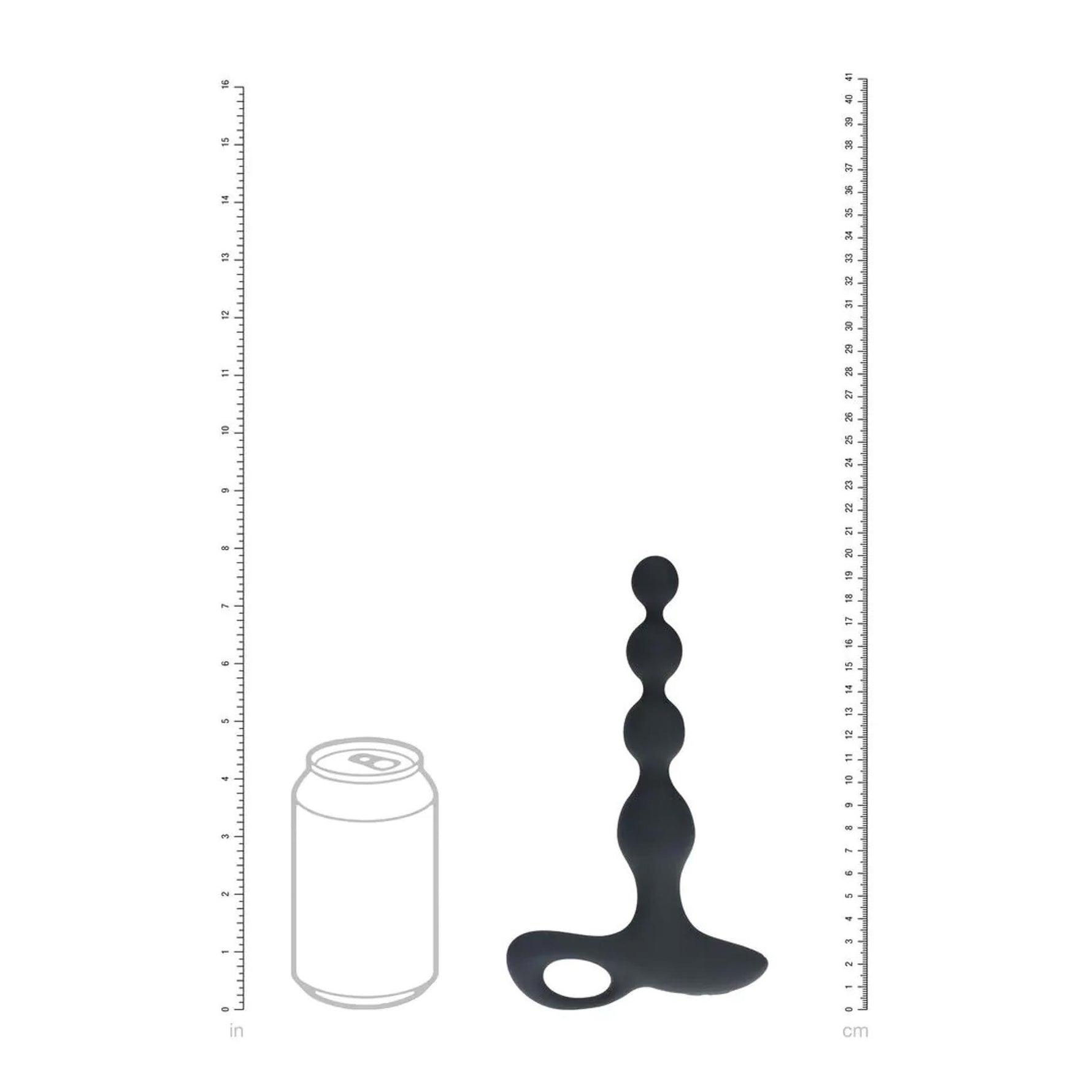 Dop anal vibrant din silicon Levelz, negru, 20 cm