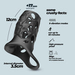 Manșon vibrant pentru penis Crushious Batiatus din silicon, 12 cm
